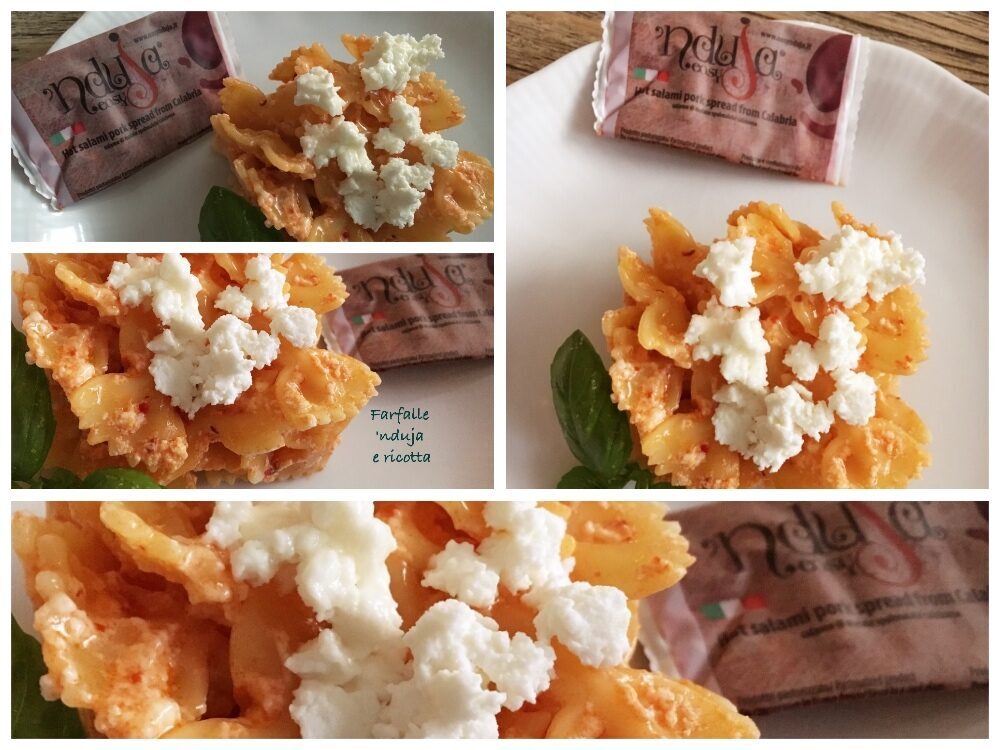 Easy? Farfalle easy ’nduja e ricotta