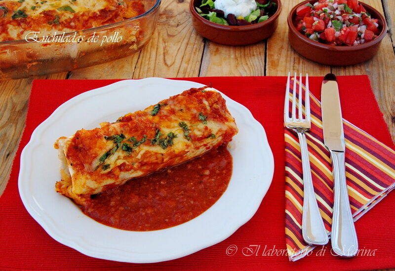 Enchiladas di pollo al forno