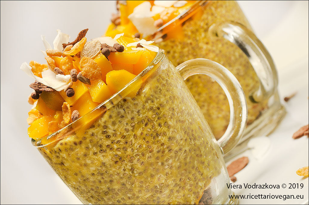 Exotic pudding con mango e cocco senza glutine