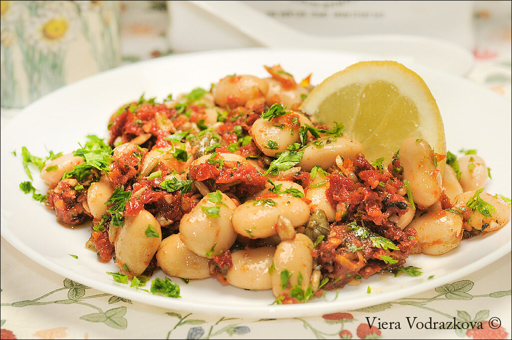 Fagioli bianchi con pomodori essiccati senza glutine