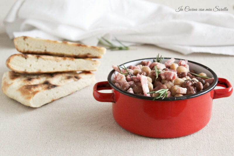 Fagioli e ceci con pancetta – tradizione umbra