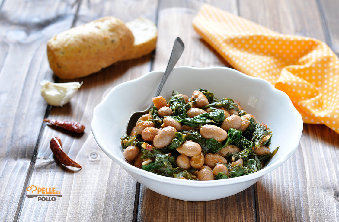 Fagioli e spinaci in padella – contorno rustico e gustoso