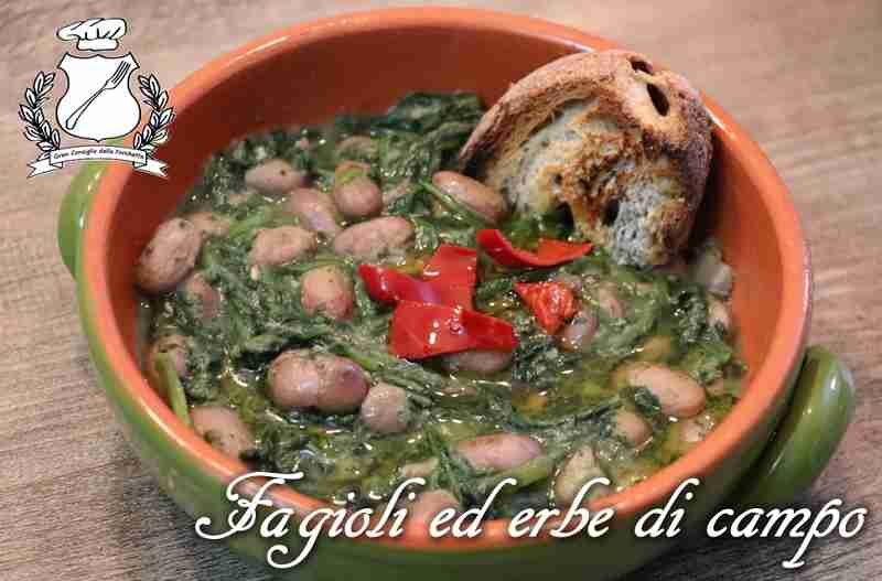 Fagioli ed erbe di campo