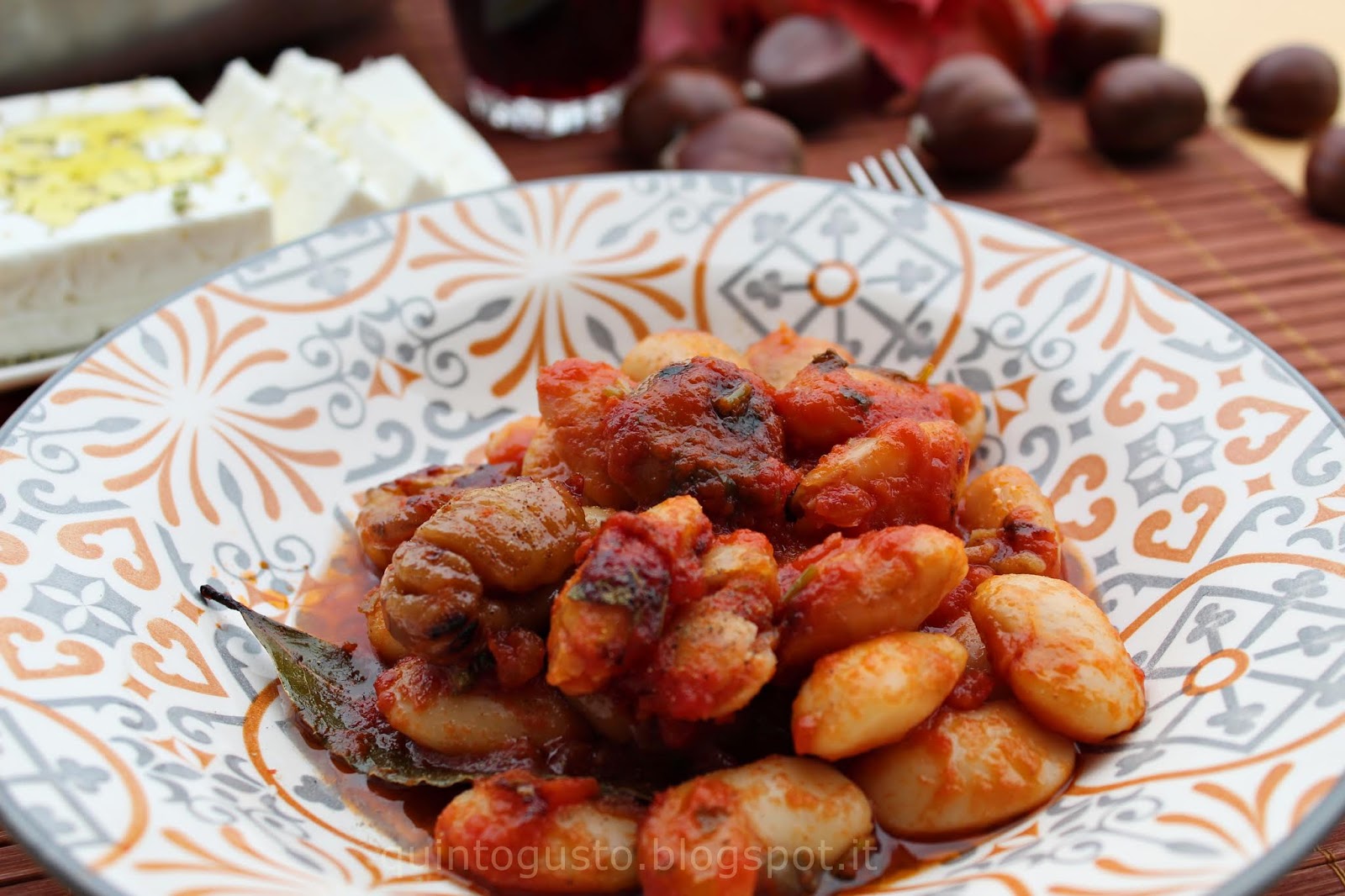 Fagioli giganti e caldarroste plakì
