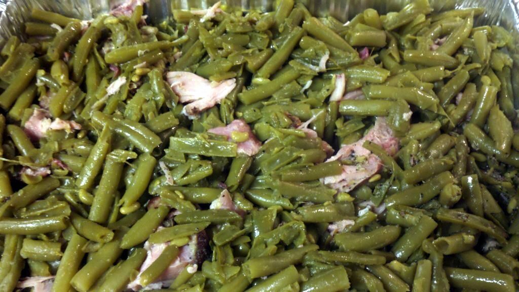 Fagiolini al formaggio e prosciutto