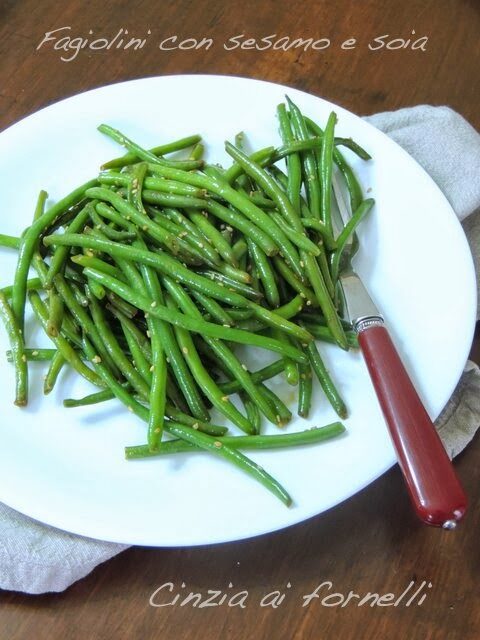 Fagiolini al sesamo e soia