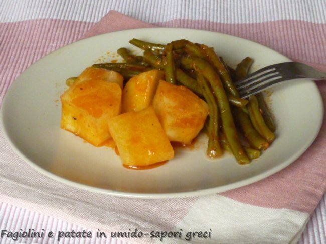 Fagiolini e patate in umido