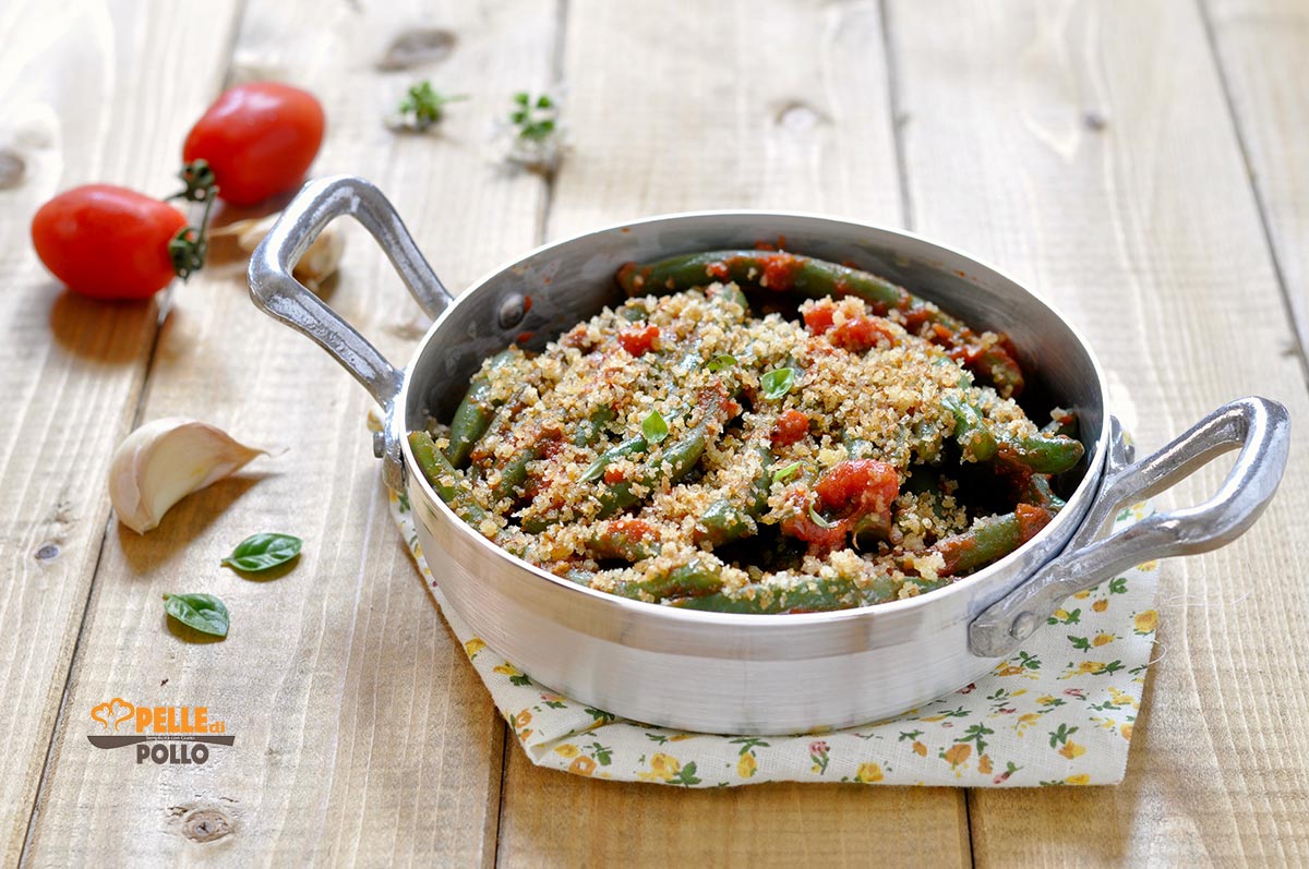 Fagiolini sabbiosi al pomodoro in padella