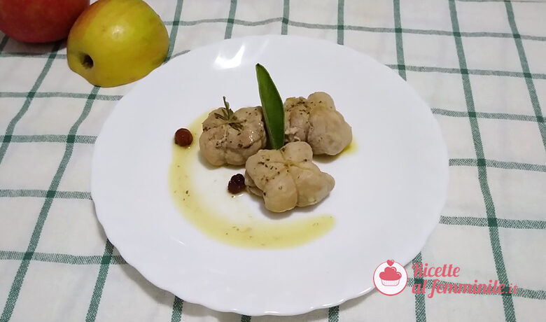 Fagottini di lonza ripieni di mele