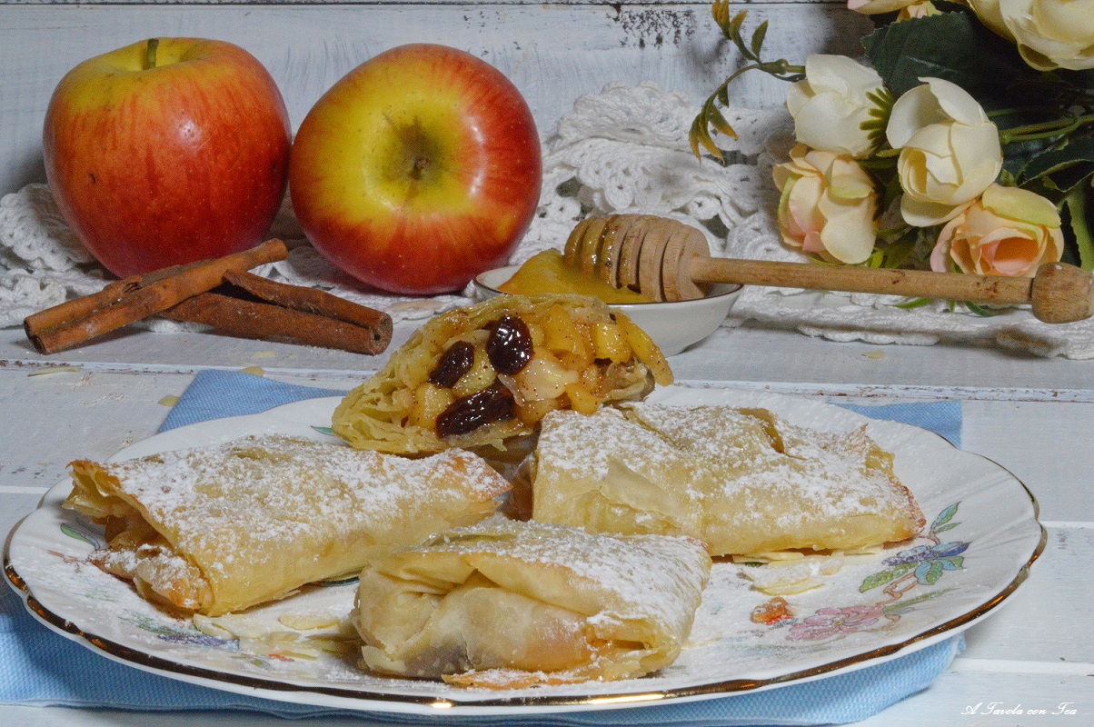 Fagottini di mele veloci con pasta fillo