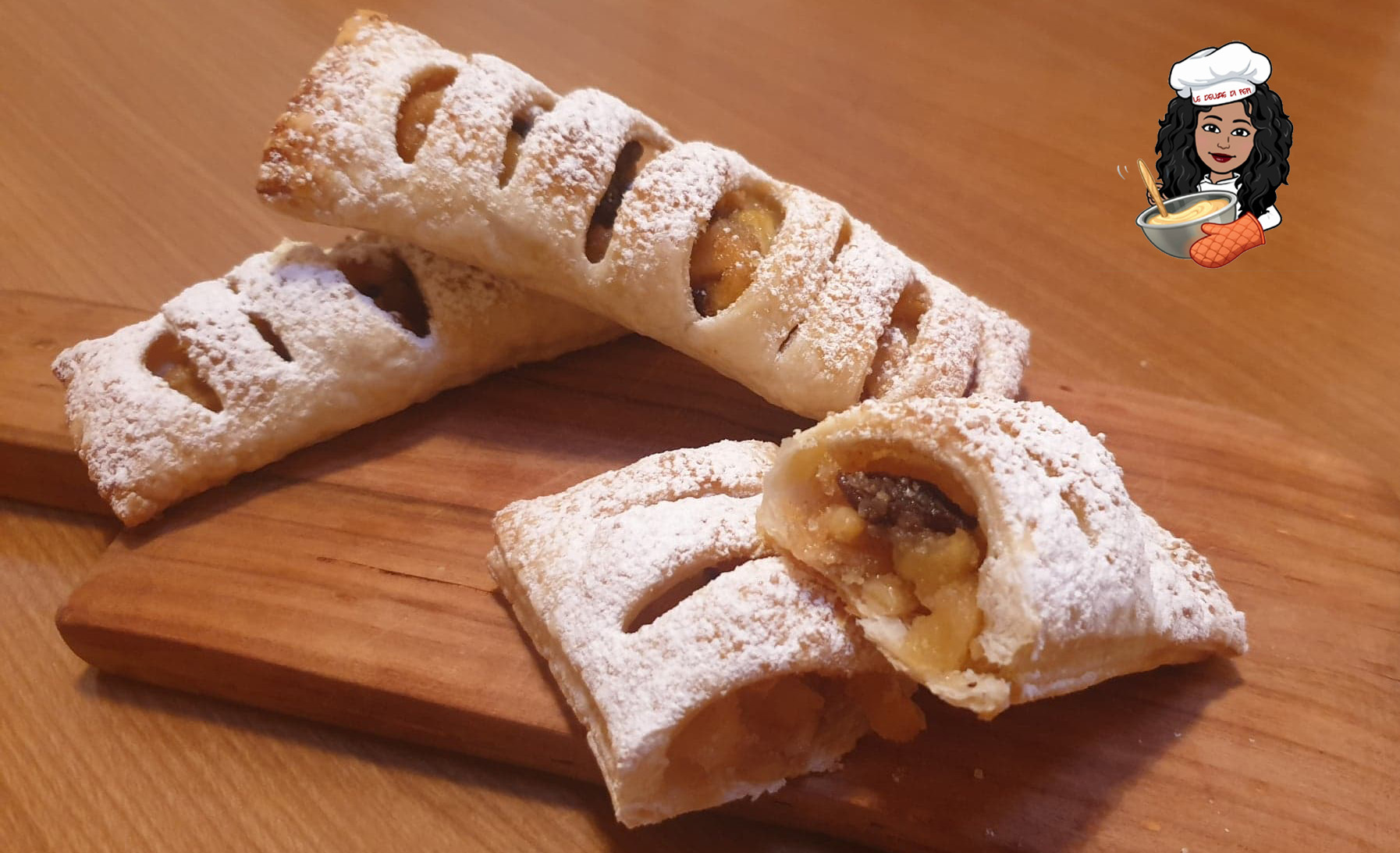 Fagottini di sfoglia ripieni di mele