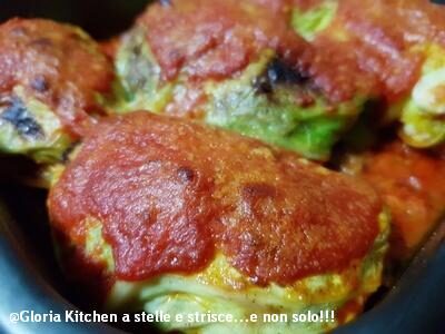 Fagottini di verza ripieni con carne e scamorza di gloria kitchenusa