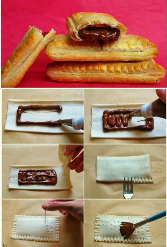 fagottino sfogliato con nutella