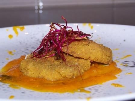 Falafel con seitan e ketchup di carote