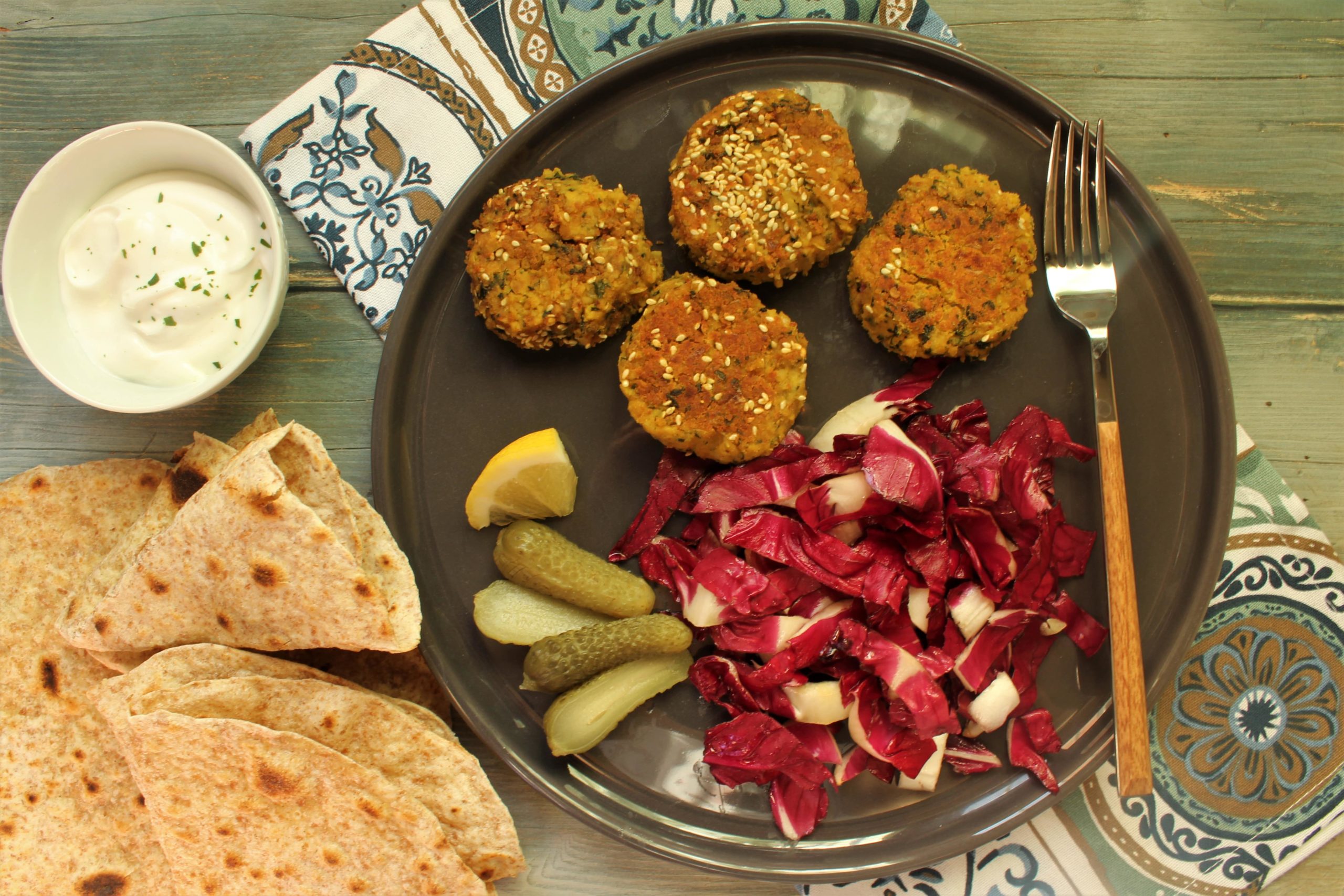 Falafel di ceci con maionese vegana