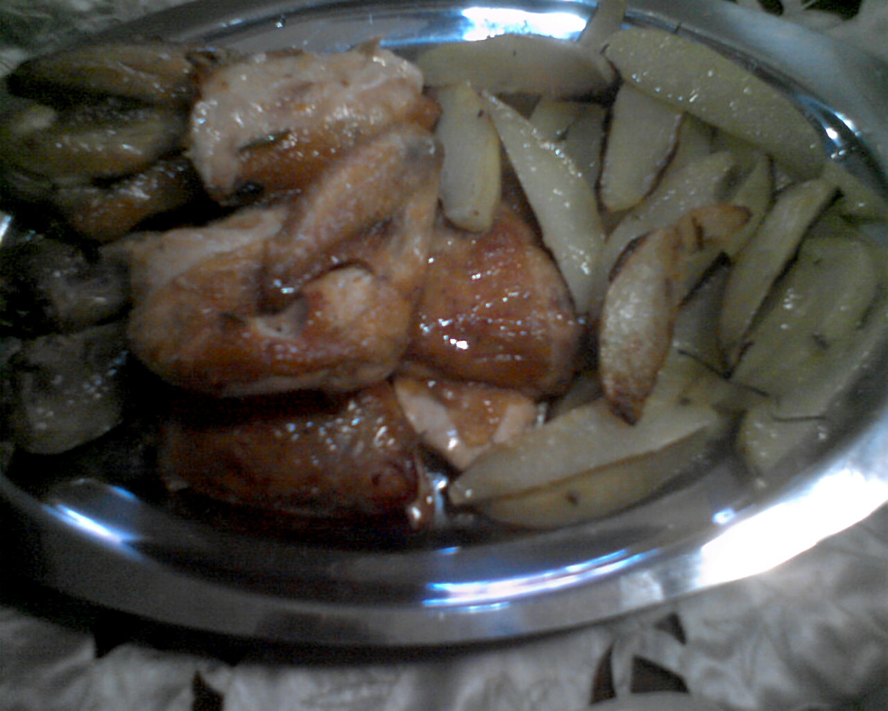 Faraona arrosto con patate