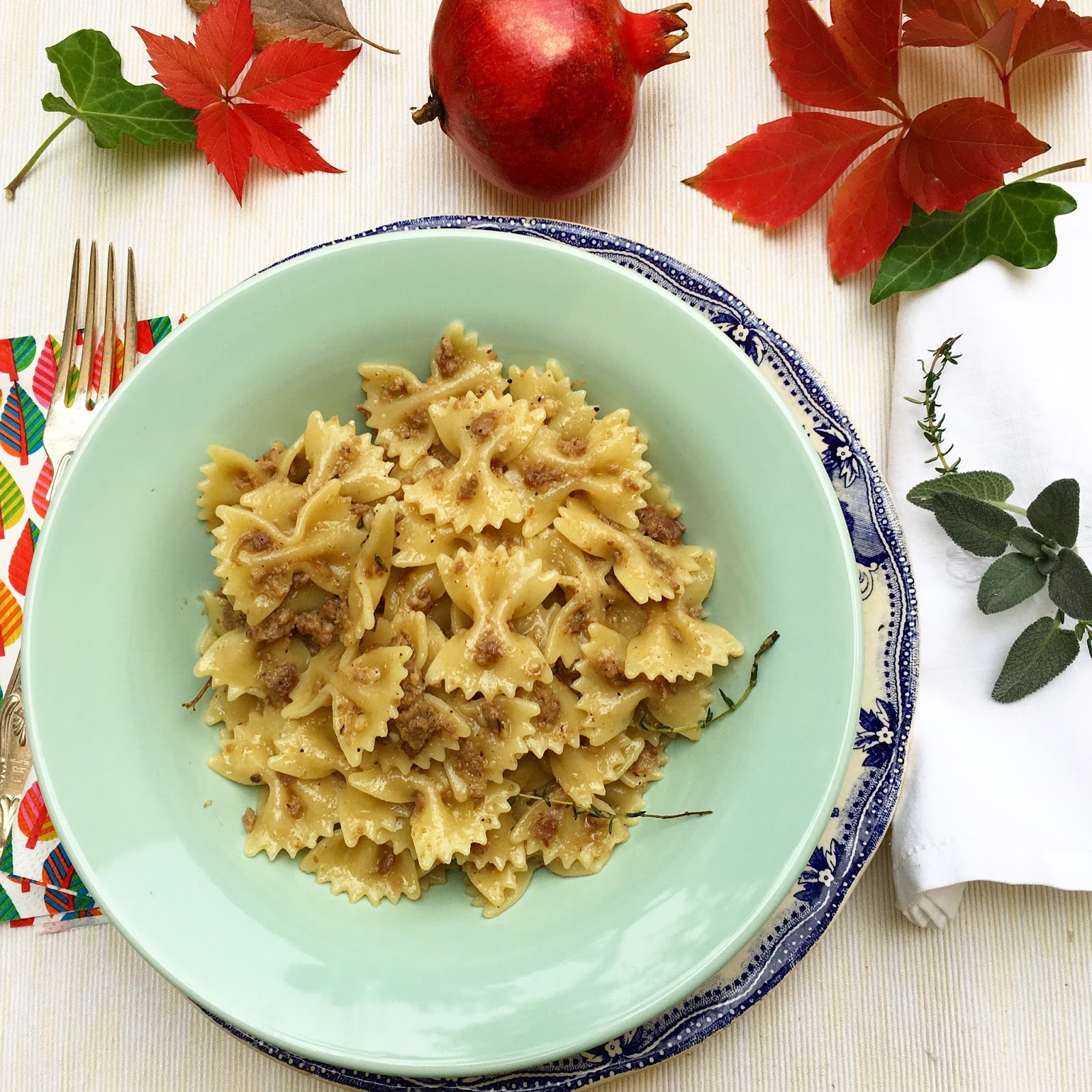 Farfalle al ragù di fegatini