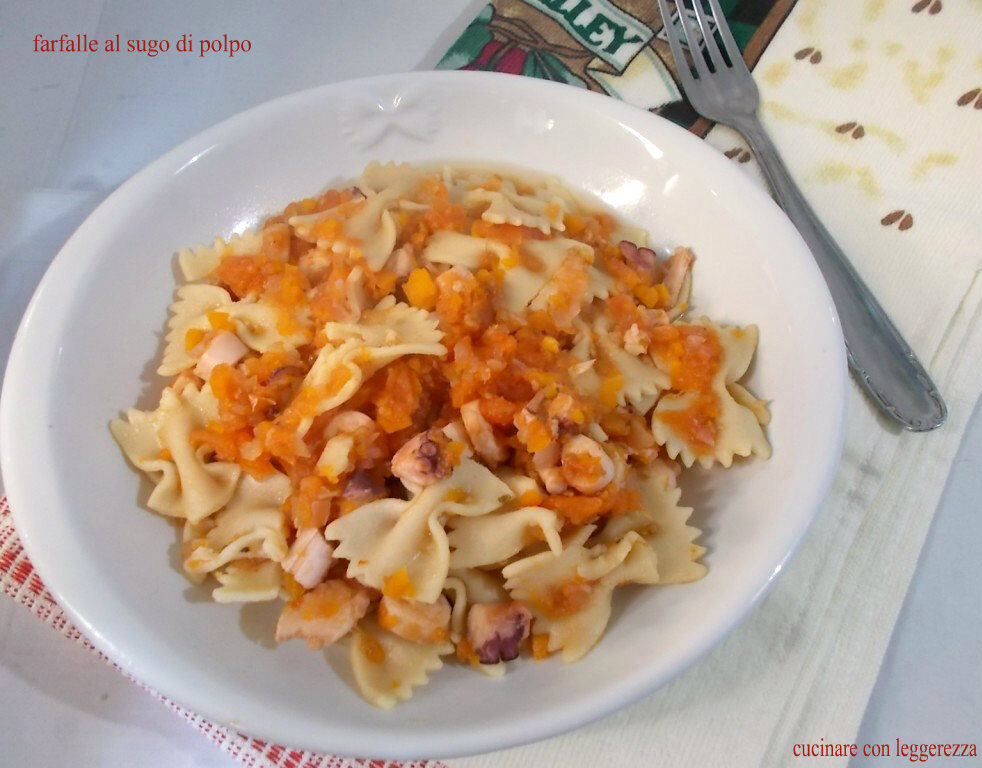 Farfalle al sugo di polpo