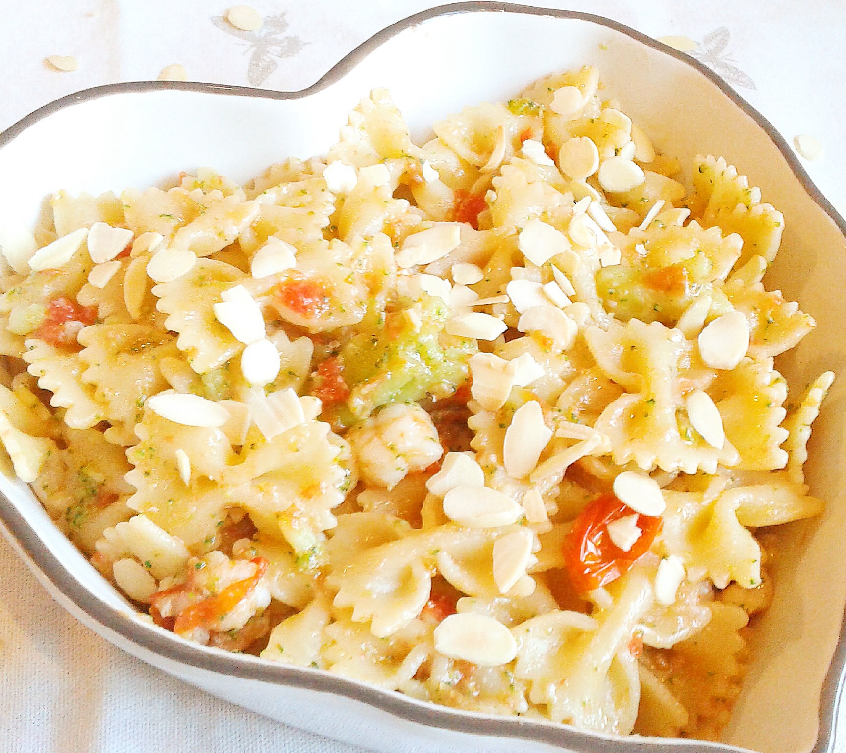 Farfalle con coda di rospo e broccoletti