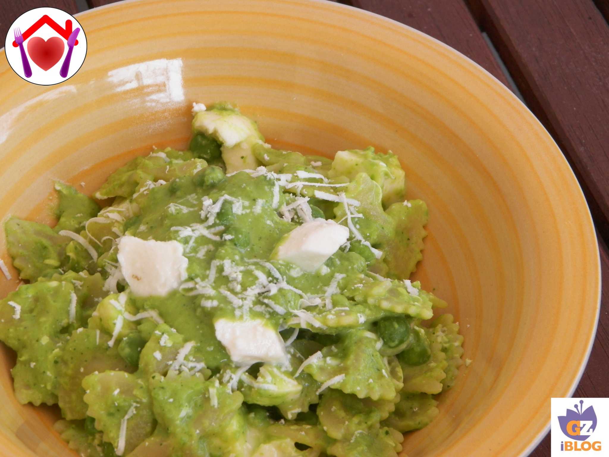 Farfalle con crema di piselli