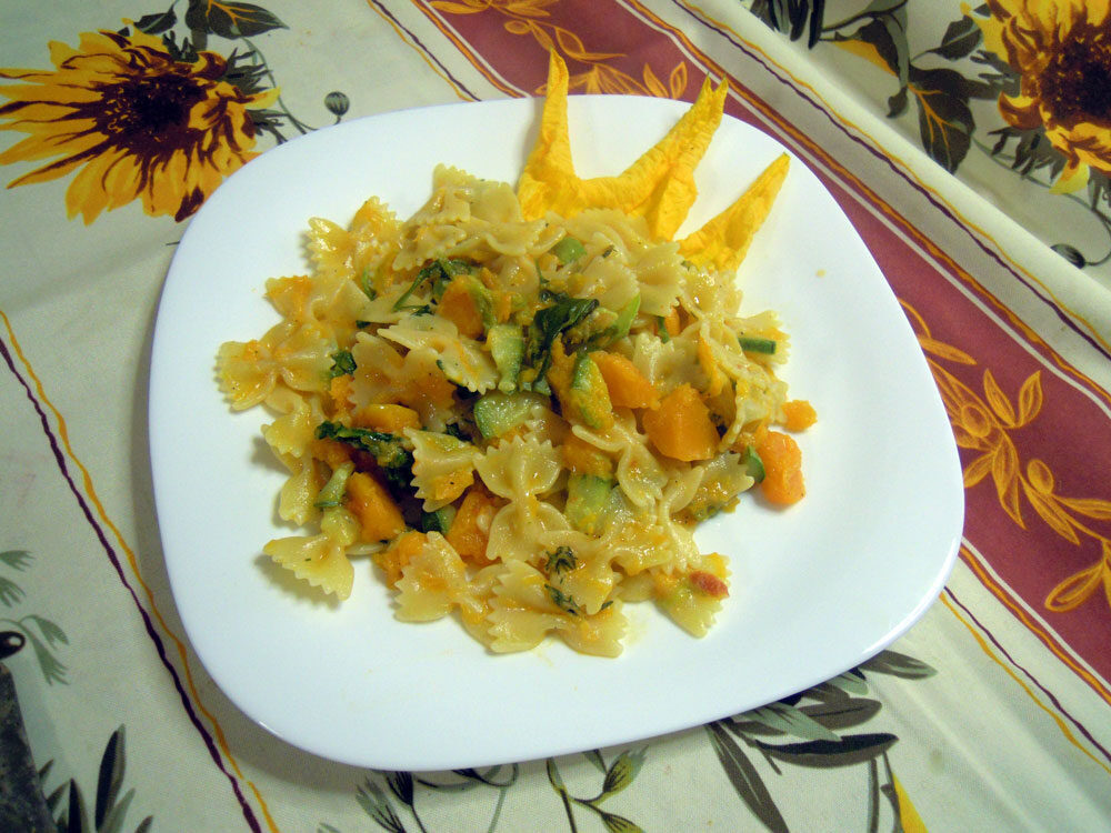 Farfalle con zucca gialla