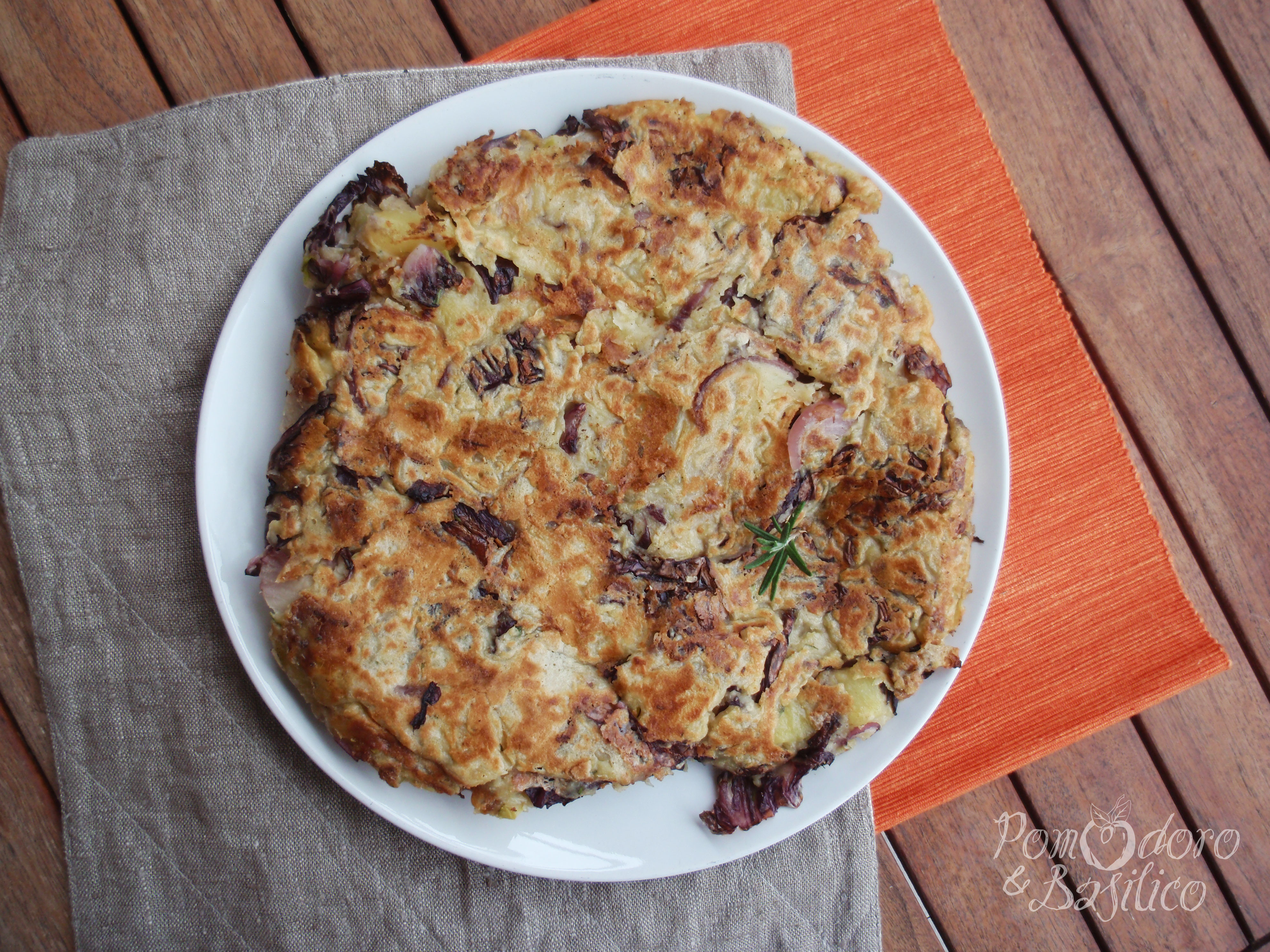 Farifrittata patate e radicchio