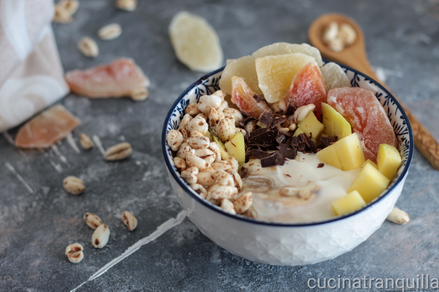 Farro soffiato con kefir