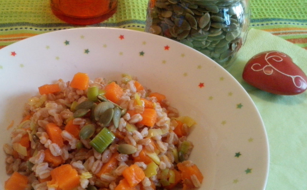 Farro zucca e porri antispreco