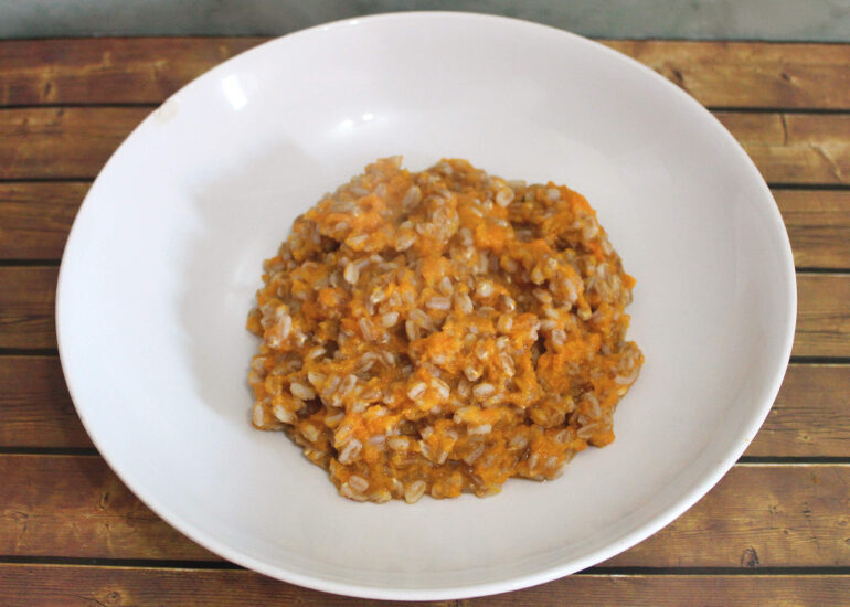 Farrotto con zucca e pecorino