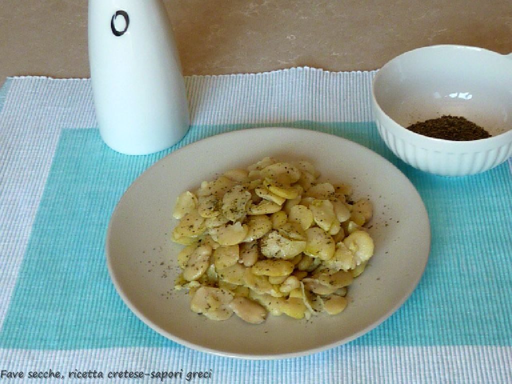 Fave secche, ricetta cretese