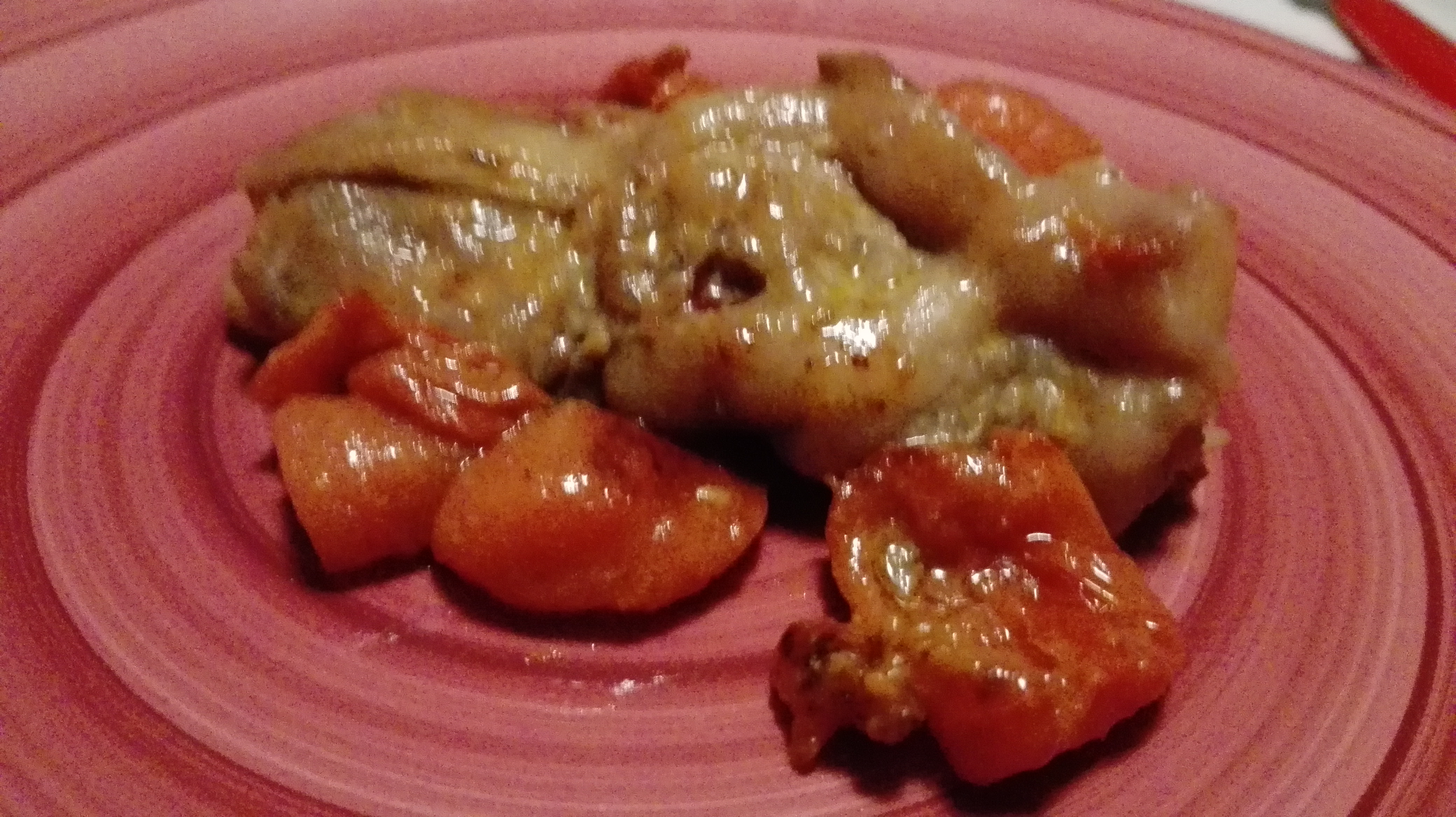 Fegatelli di maiale con pomodorini