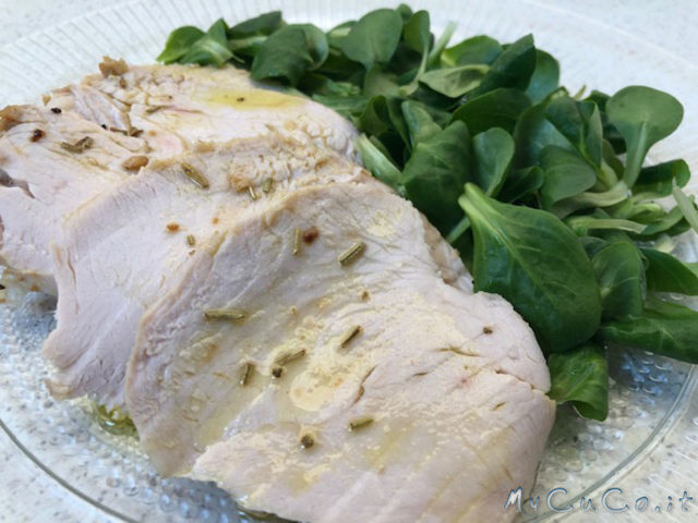 Fesa di tacchino sous vide con il companion moulinex