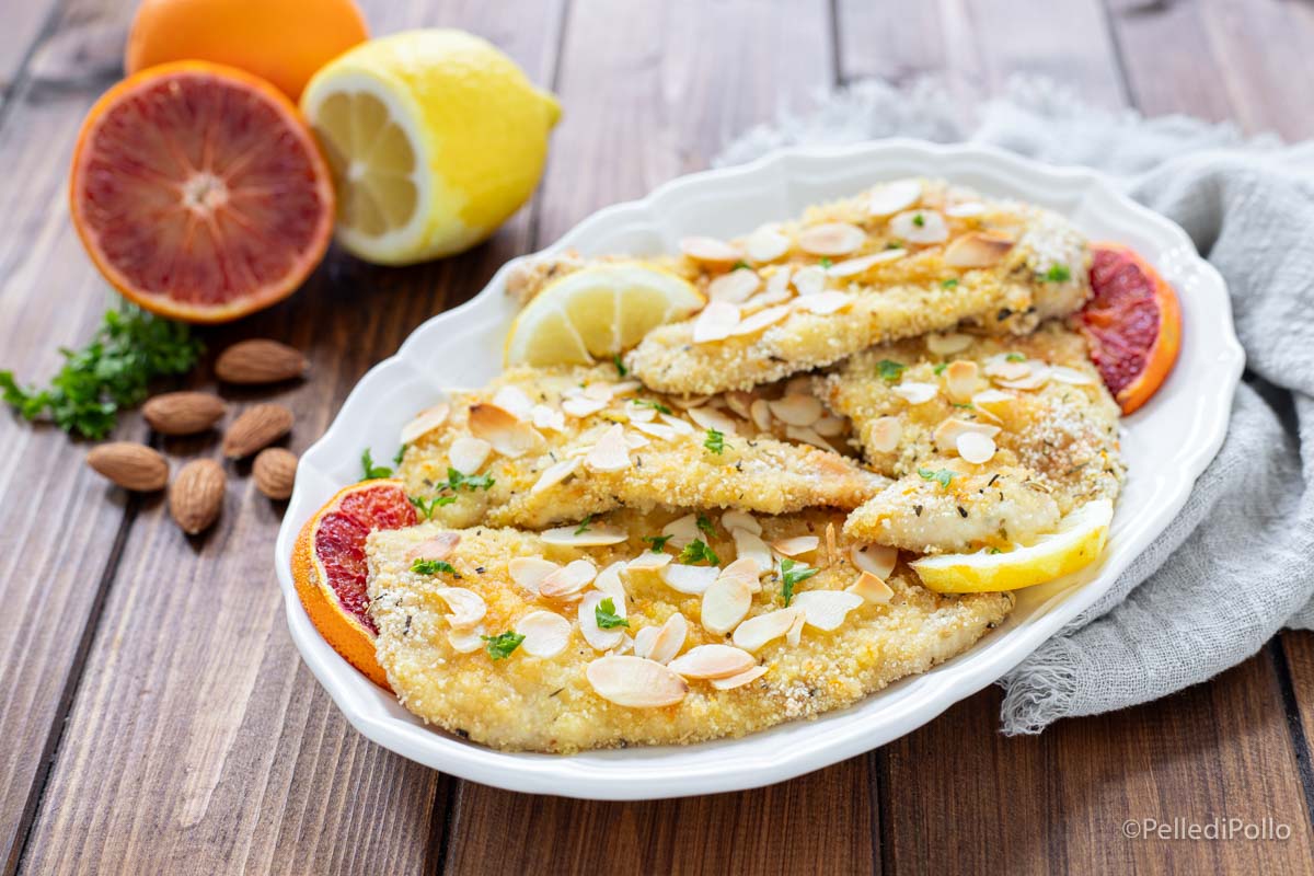 Fettine di pollo agli agrumi cotte al forno