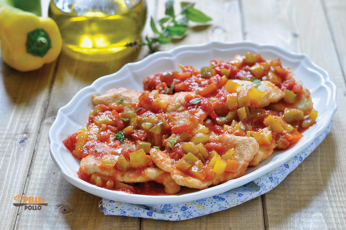 Fettine di tacchino in padella ai peperoni