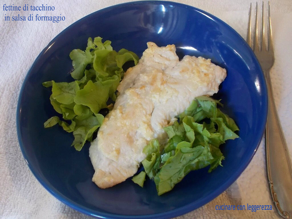 Fettine di tacchino in salsa di formaggio