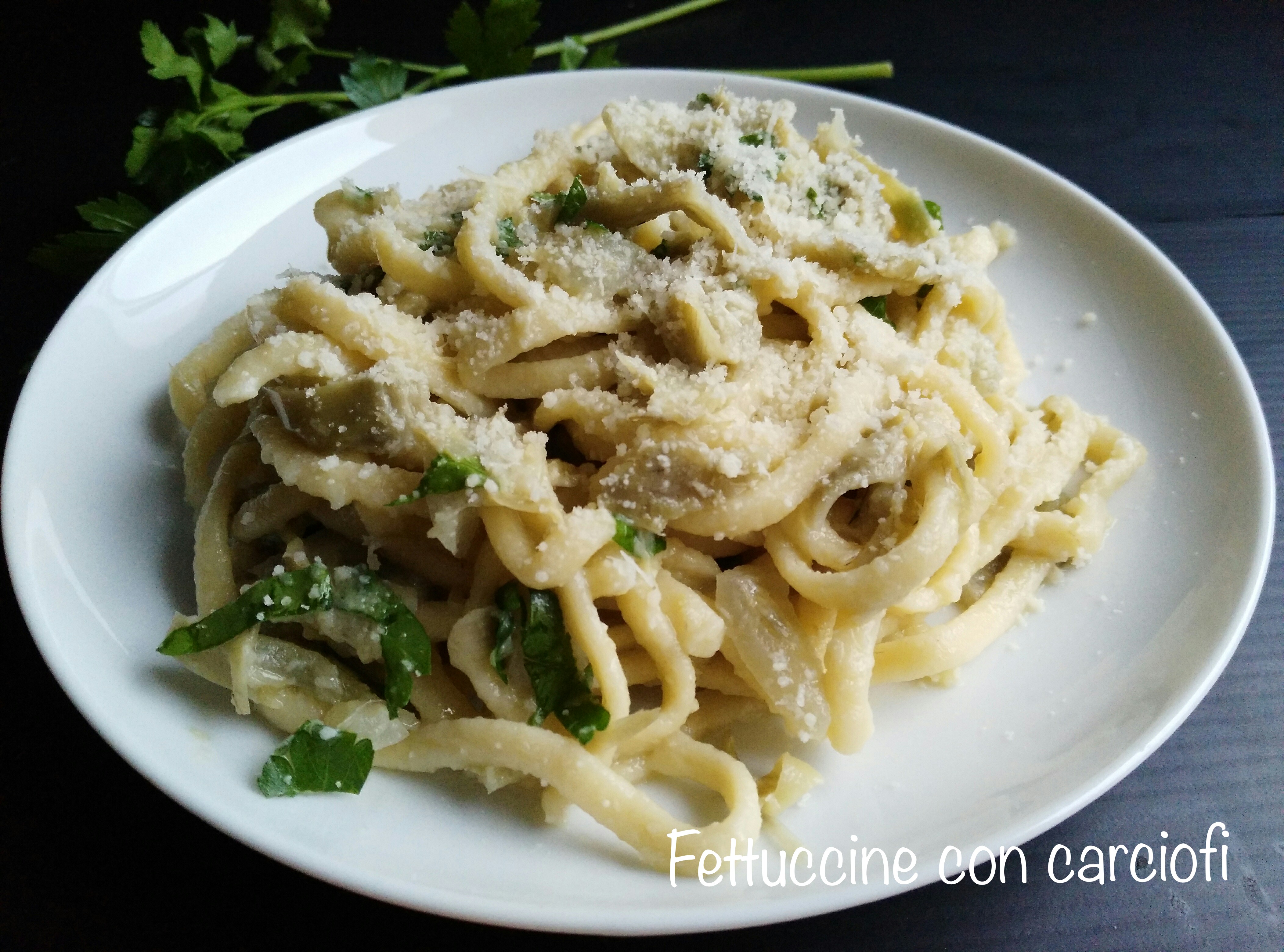 Fettuccine con carciofi
