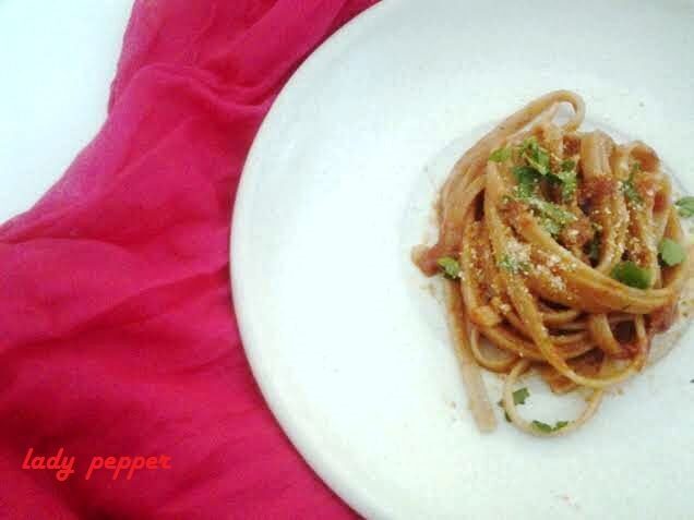 Fettuccine integrali con le alici