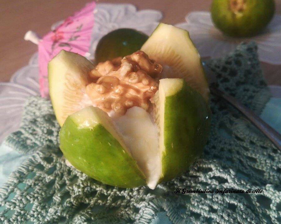 Fichi con cuore di ricotta e noci