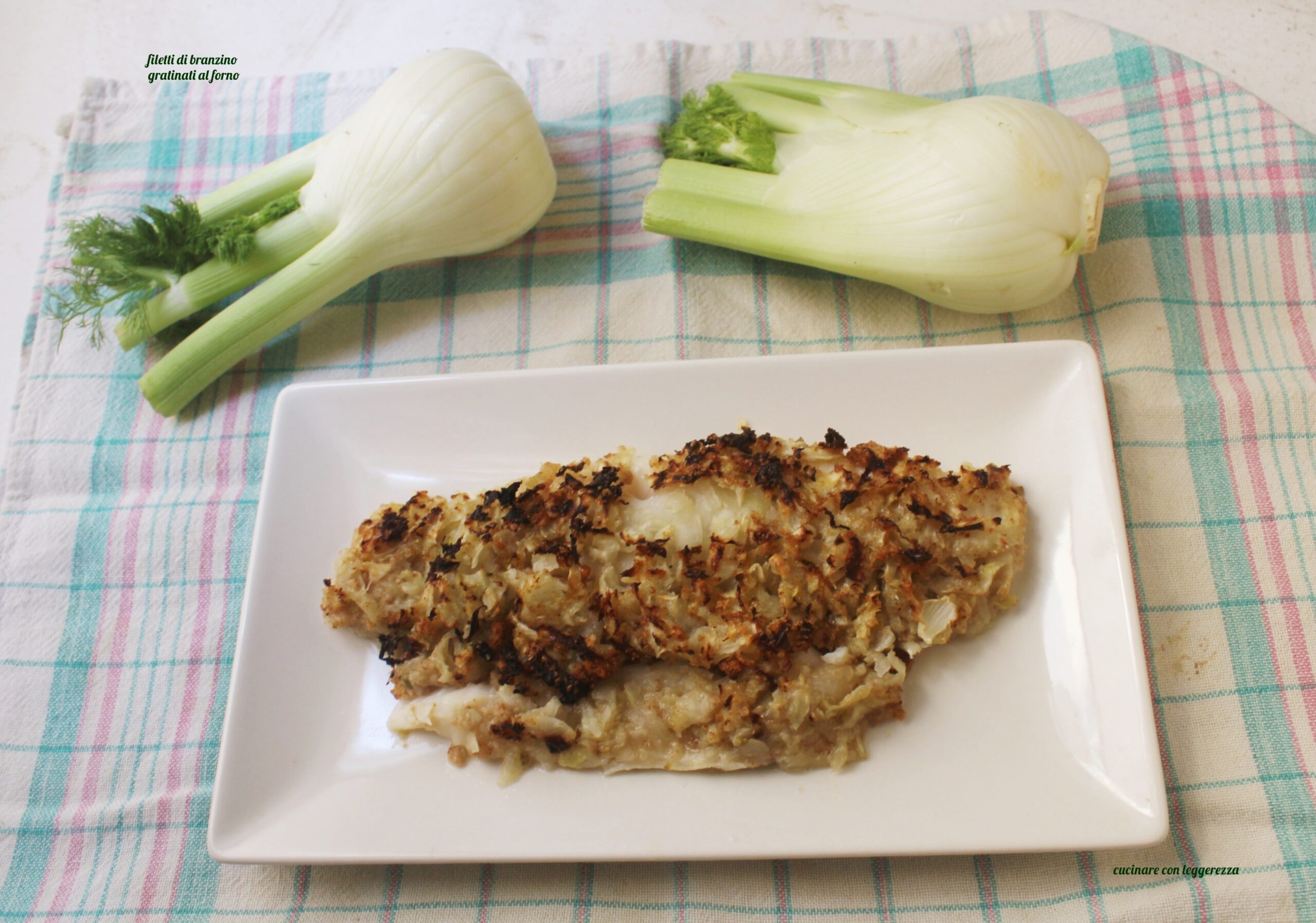 Filetti di branzino gratinati al forno