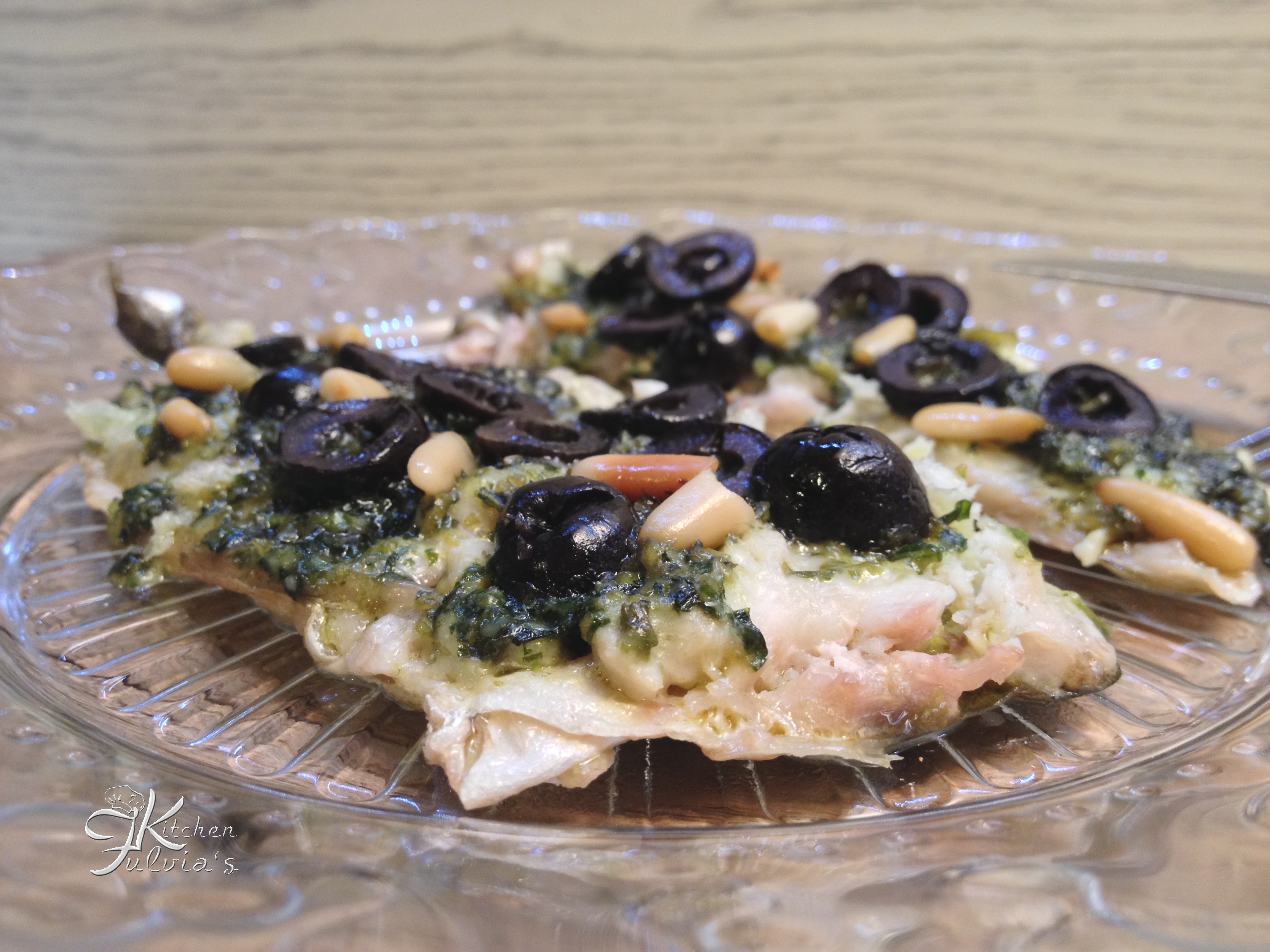 Filetti di cefalo con pesto al microonde