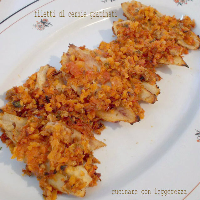 Filetti di cernia gratinati