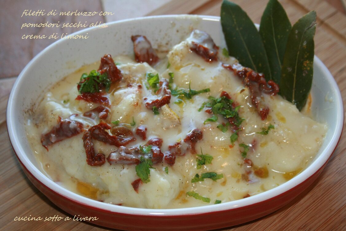 Filetti di merluzzo alla crema di limoni