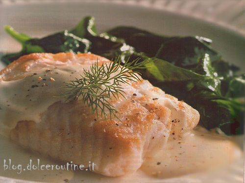 Filetti di merluzzo con salsa al formaggio