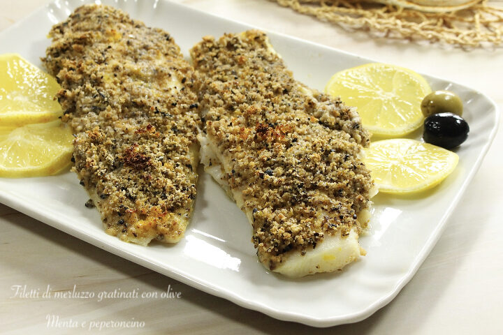 Filetti di merluzzo gratinati con olive