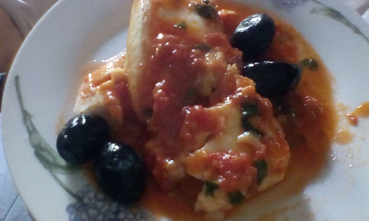 Filetti di merluzzo in salsa