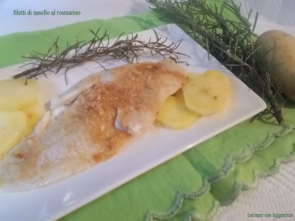 Filetti di nasello al rosmarino