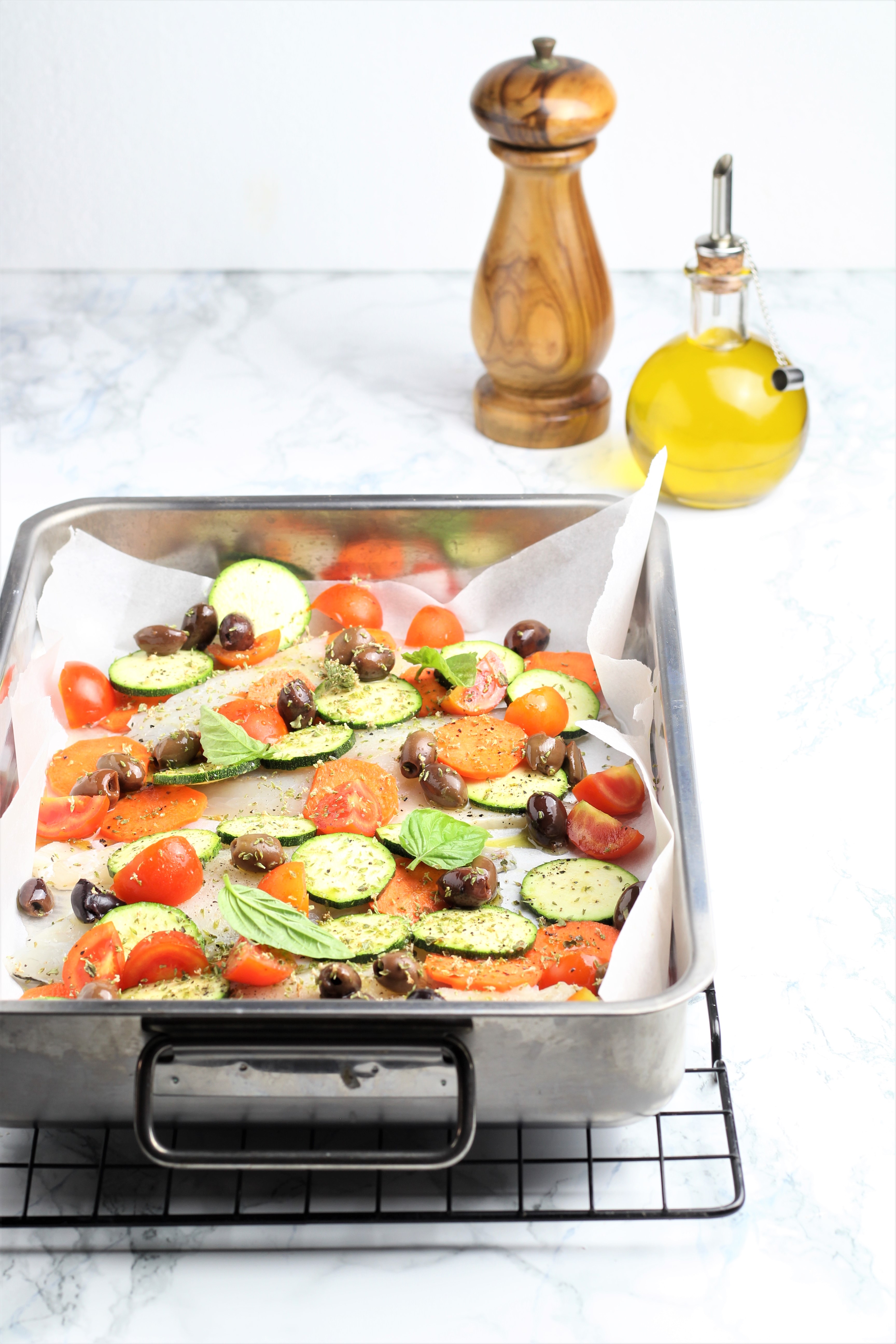 Filetti di orata con verdure