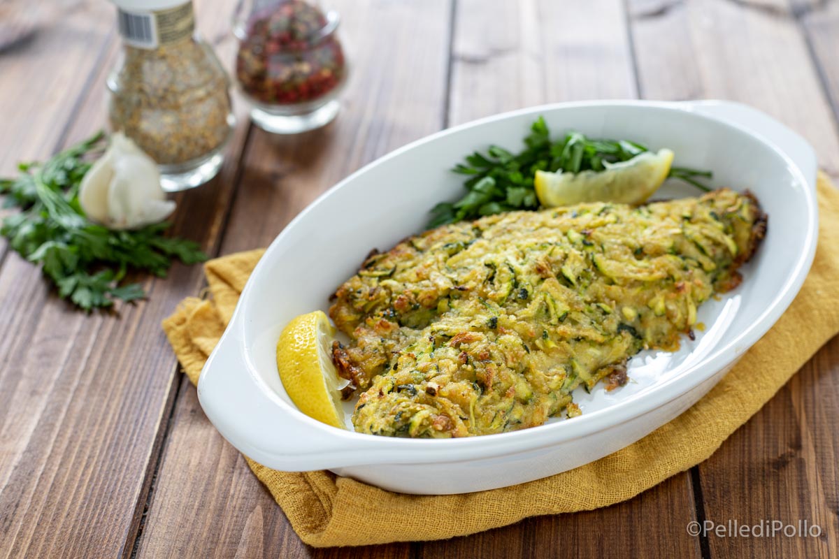 Filetti di orata in crosta di zucchine