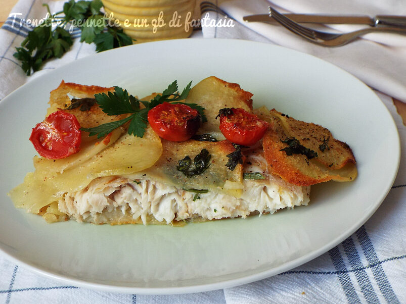 Filetti di persico con crosta di patate