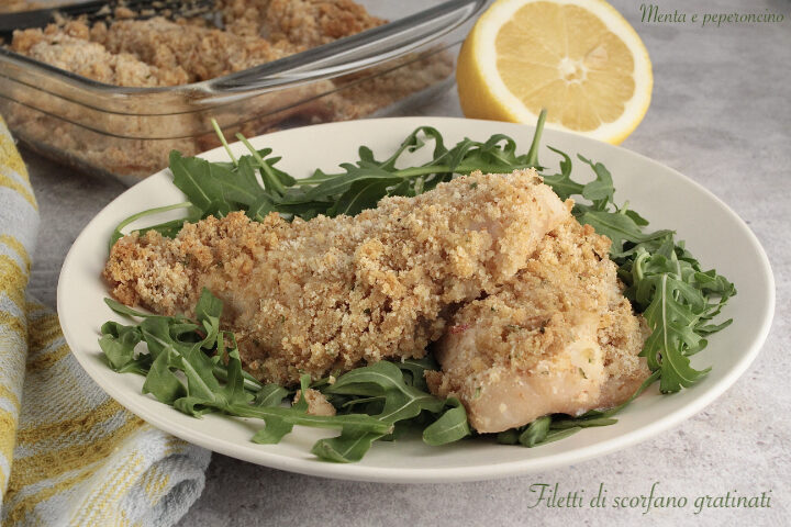 Filetti di scorfano gratinati